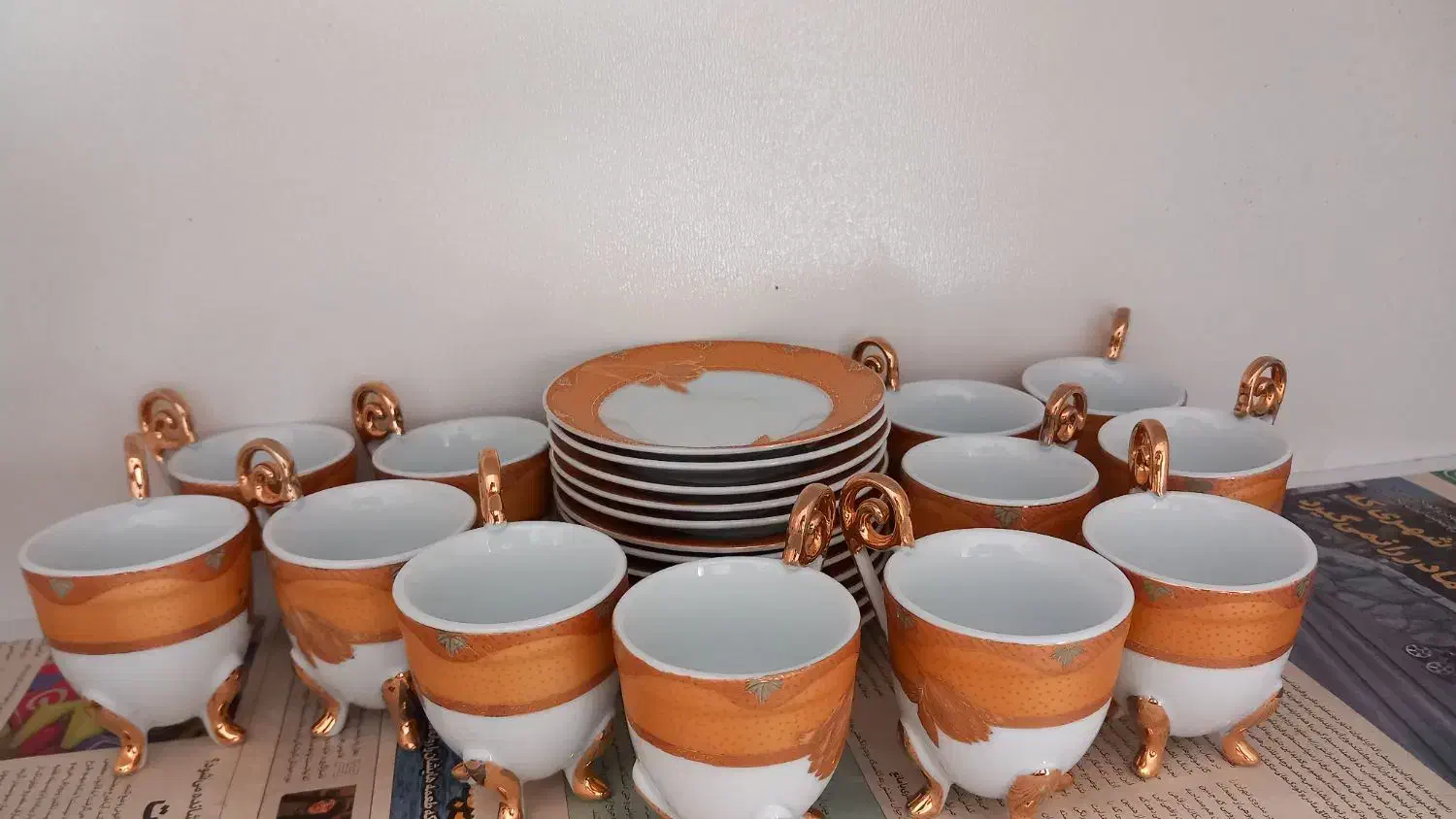 فنجان وزیره دو دست|ظروف سرو و پذیرایی|بیجار, |دیوار