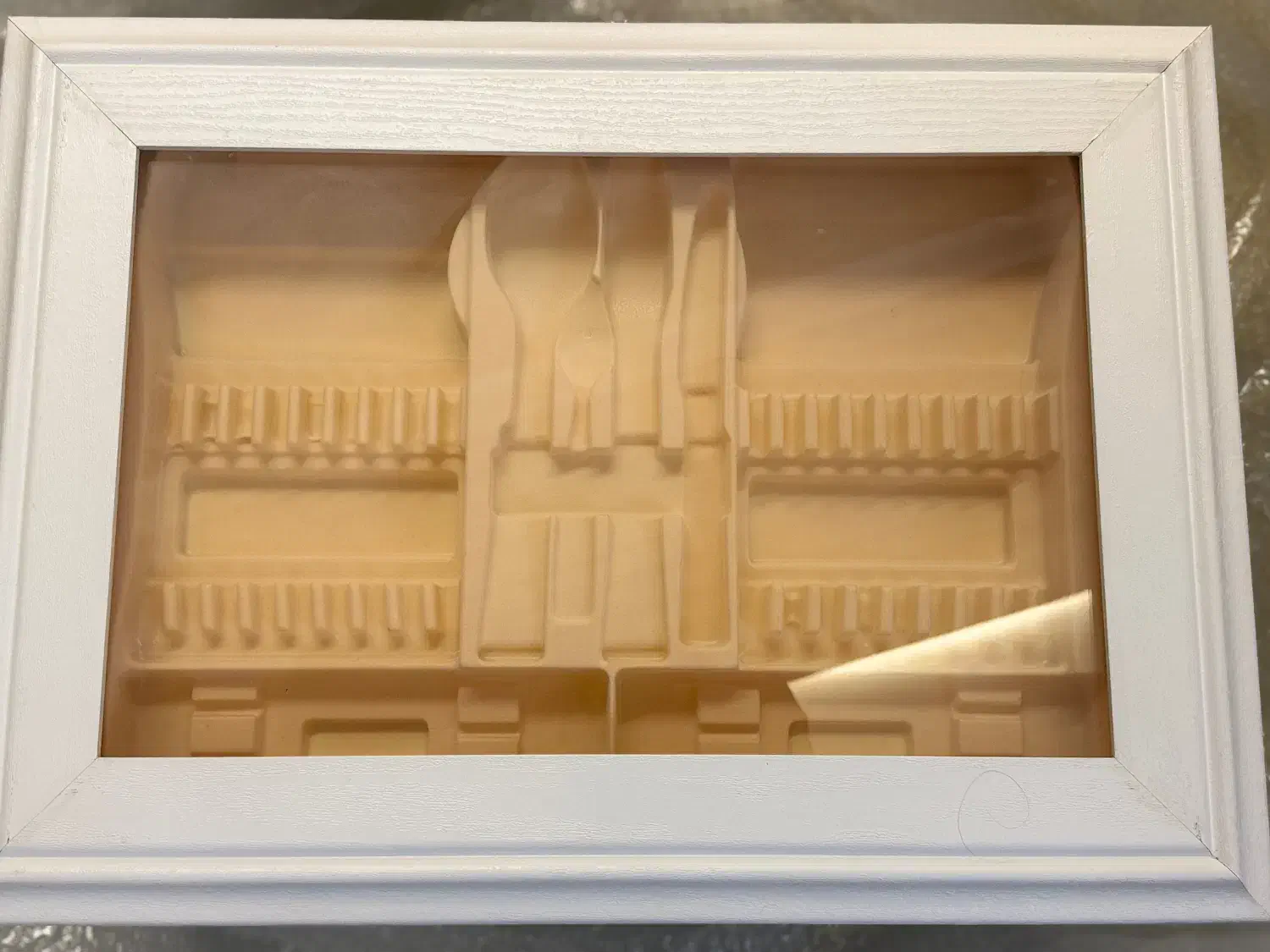 کنسول قاشق چنگال چوبی بدون پایه|بوفه، ویترین، کنسول|اصفهان, قلعه طبره|دیوار