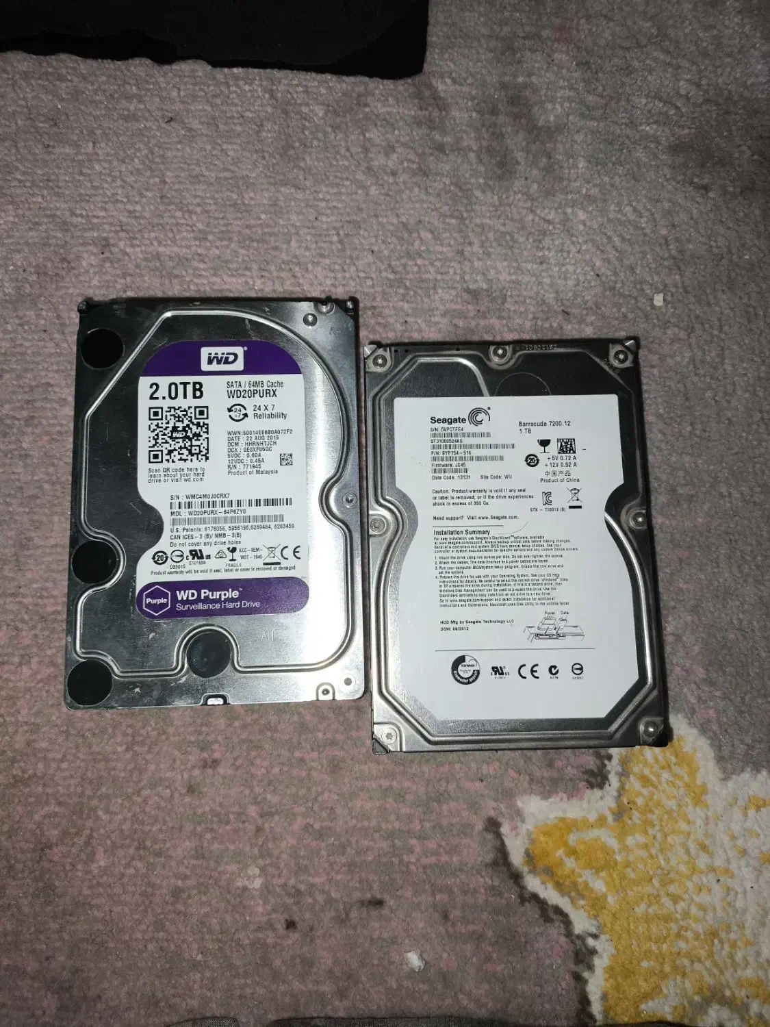 هارد 1 و 2 ترا اینترنال کاملا سالم زیر قیــ ـمت|قطعات و لوازم جانبی رایانه|مشهد, شفا|دیوار