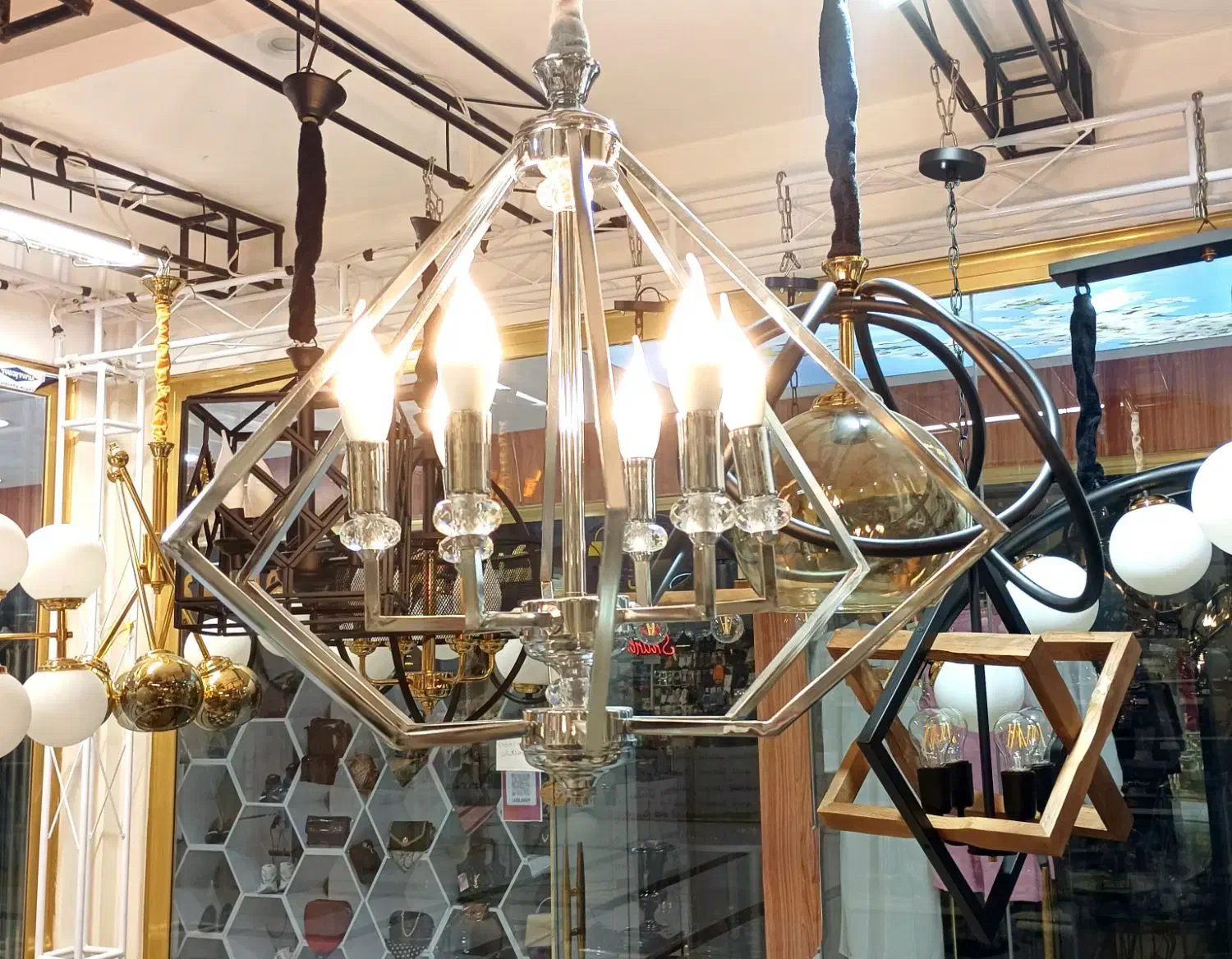 لوستر مدرن|لوستر و چراغ آویز|تبریز, |دیوار