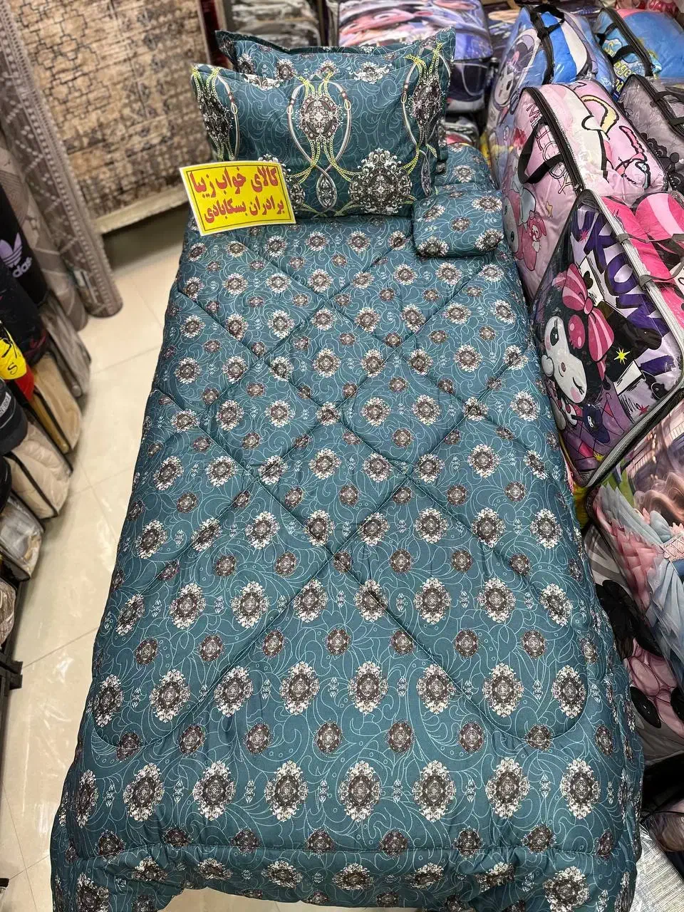 لحاف و روتختی یکنفره سنتی گلدار دو( رو )|سرویس روتختی|مشهد, پایین خیابان|دیوار