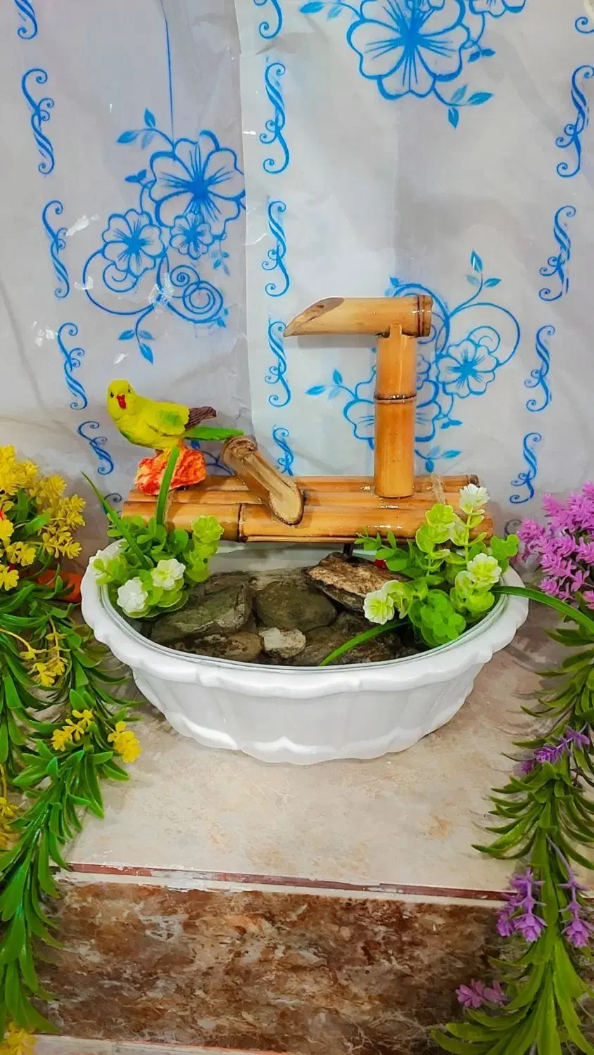 آبنما ، چراغ خواب با صدای دلنشین آب با لامپ LED|صنایع دستی و سایر لوازم تزئینی|سراوان, |دیوار