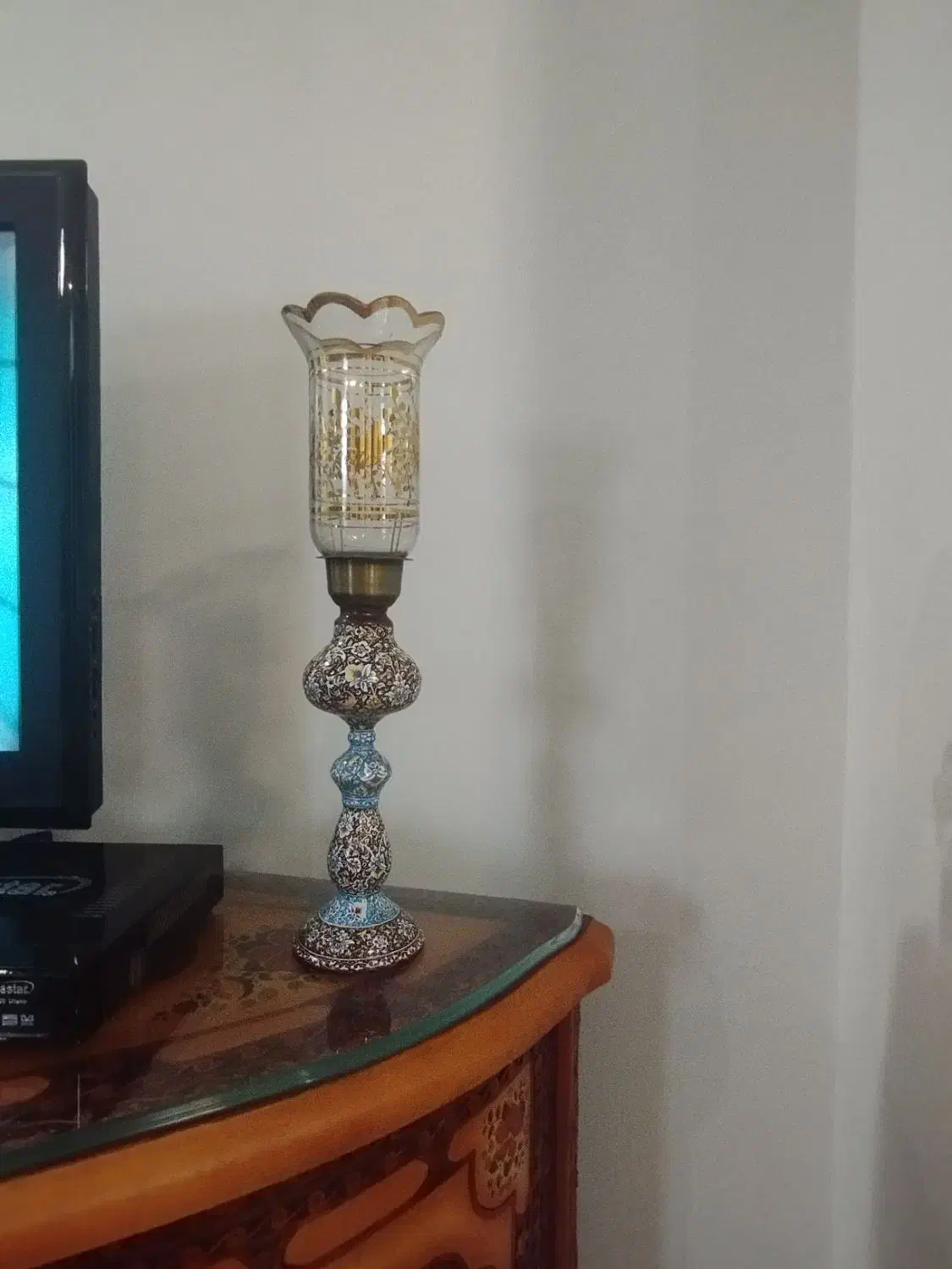 شمعدان میناکاری طلاکوب|کلکسیون اشیاء عتیقه|تهران, جوانمردان (اندیشه)|دیوار