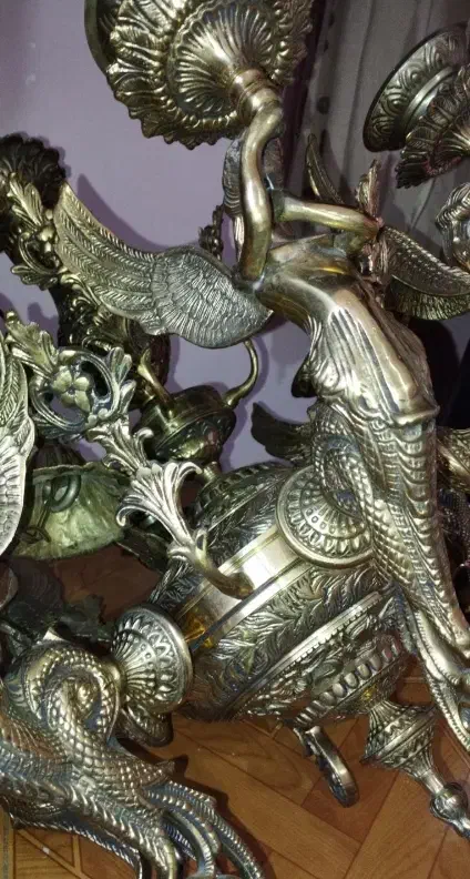 لوستر برنز اصل|لوستر و چراغ آویز|الشتر, |دیوار