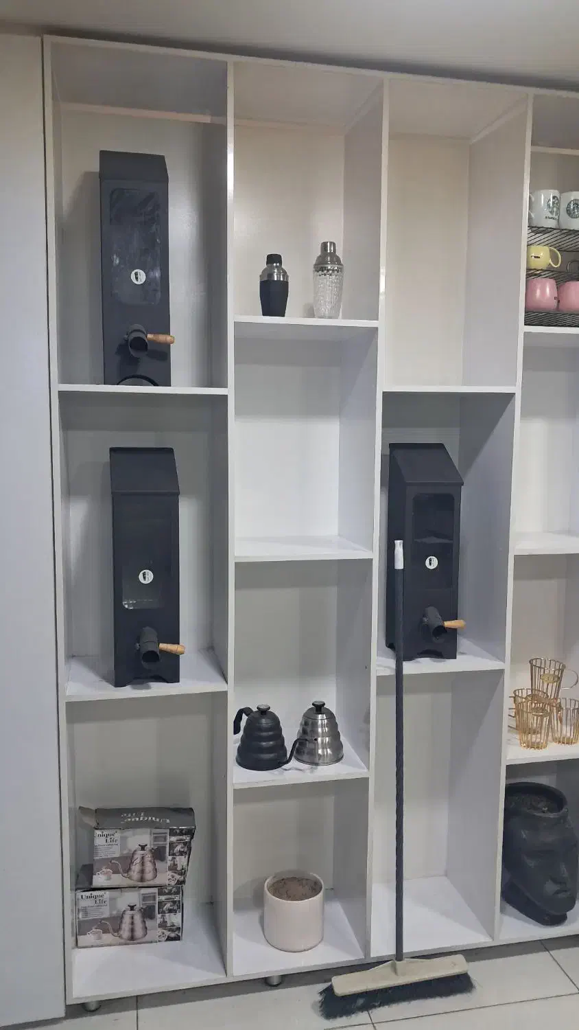 قفسه فروش محصول ام دی اف سفید|کتابخانه، شلف، قفسههای دیواری|شیراز, پشم شیشه|دیوار