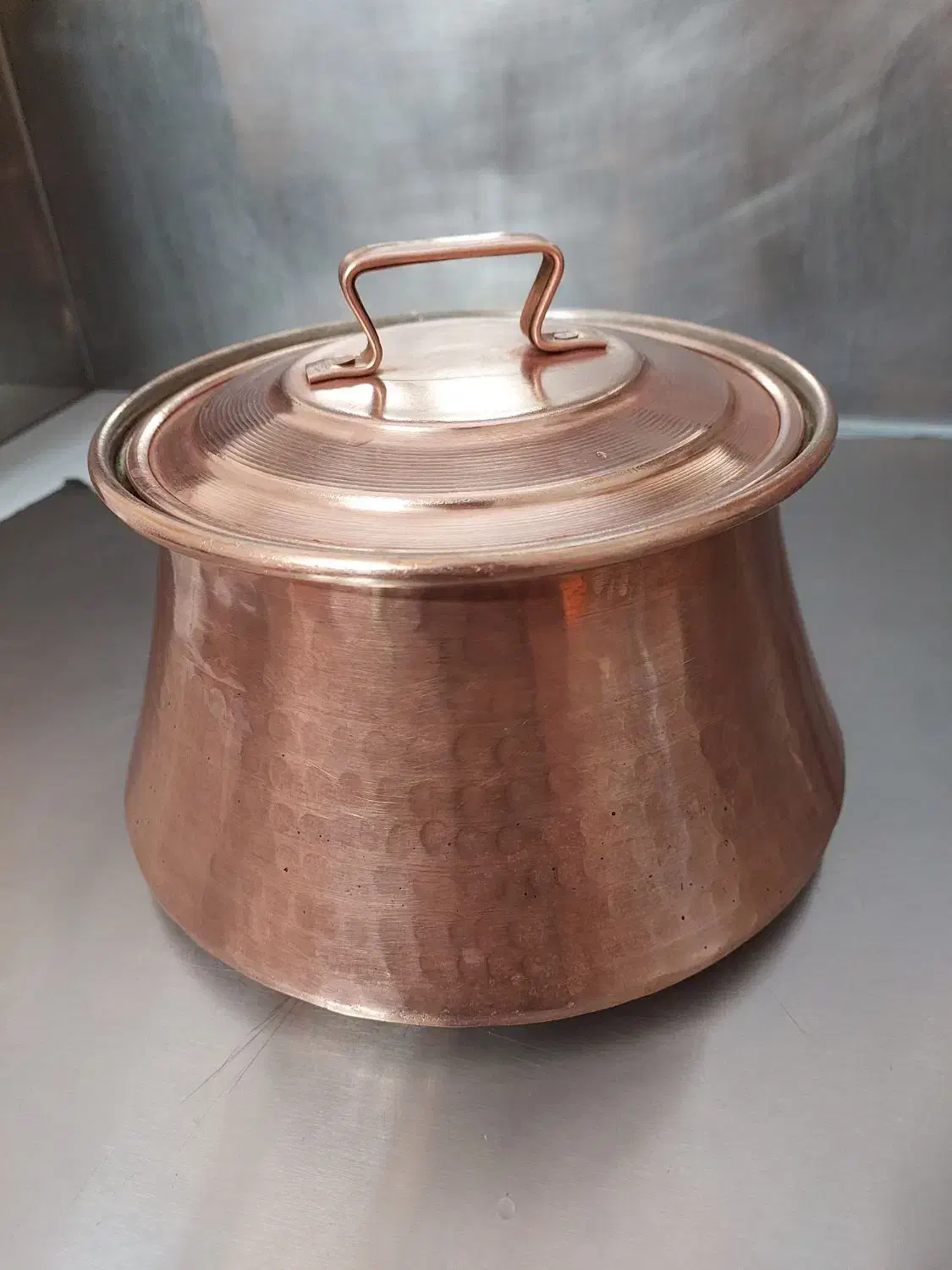 قابلمه مسی ورق بسیار کلفت|ظروف پختوپز|سمنان, |دیوار