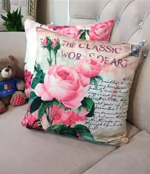 4 عدد کاور کوسن طرح گل|مبلمان خانگی و میز عسلی|خرم‌آباد, |دیوار