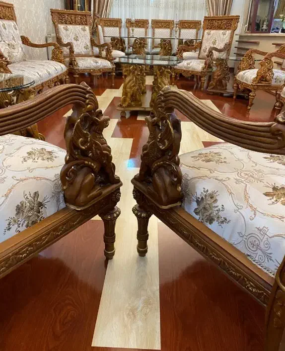 مبلمان ۱۳ نفره طرح پاسارگارد+میز ناهارخوری ۱۰نفره|مبلمان خانگی و میز عسلی|تهران, شهرک فرهنگیان|دیوار