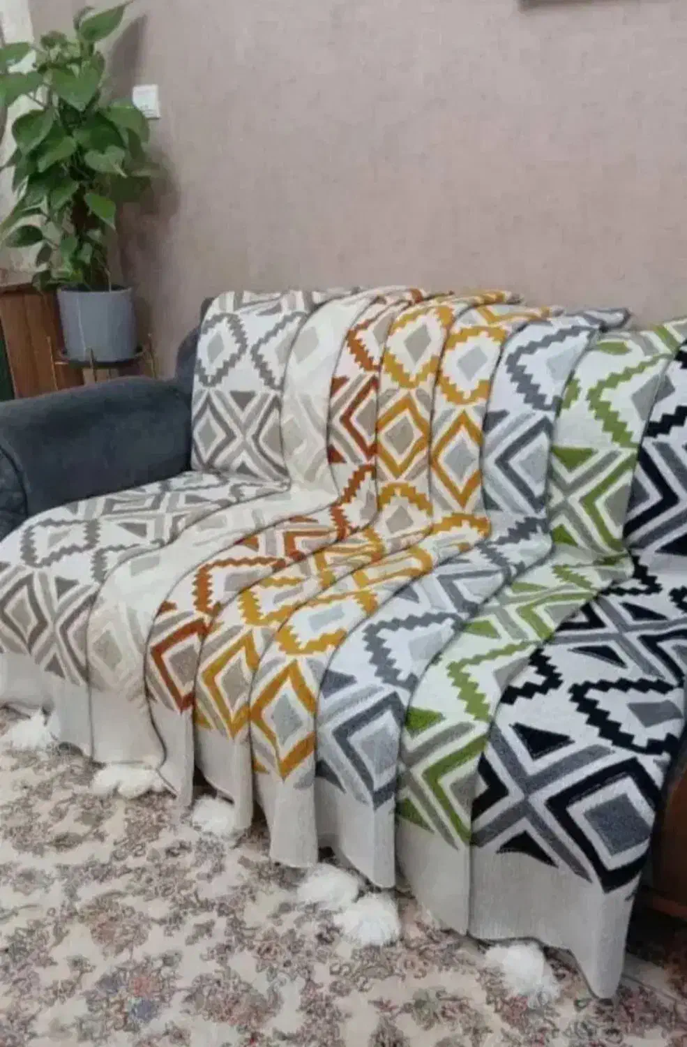 شال مبل|رختخواب، بالش، پتو|همدان, |دیوار