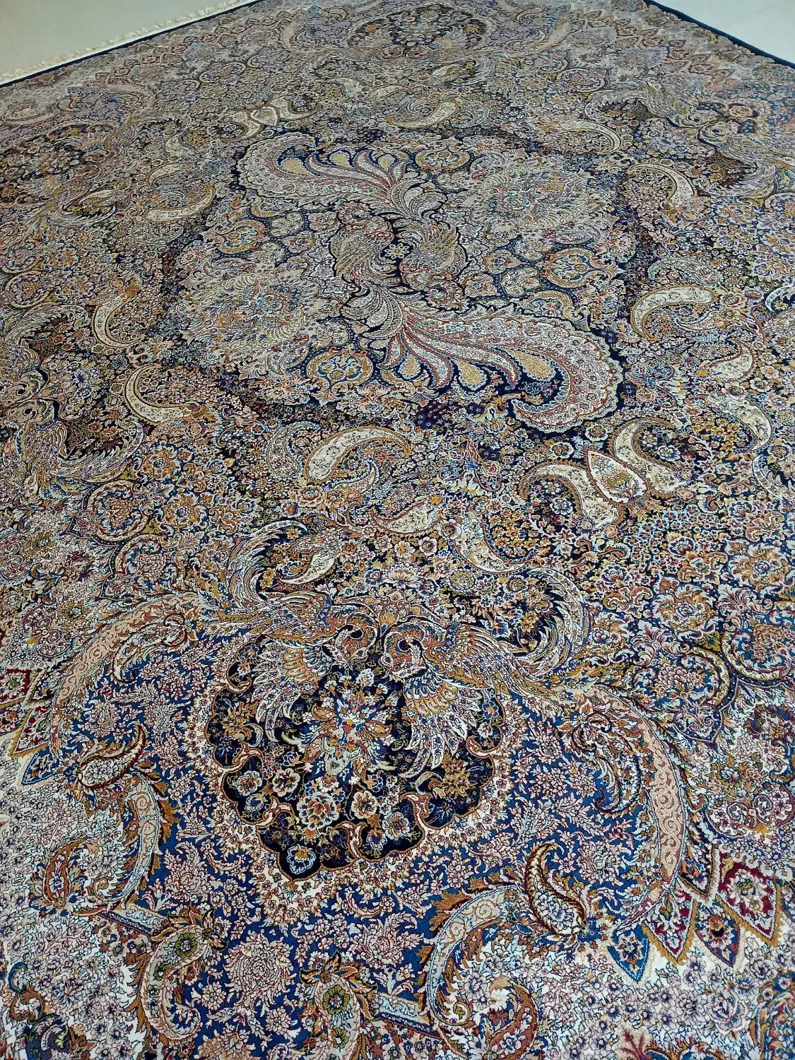 فرش 12متری 700شانه تراکم 2550 ضخیم پرتراکم حدنو|فرش|هشتگرد, هشتگرد قدیم|دیوار