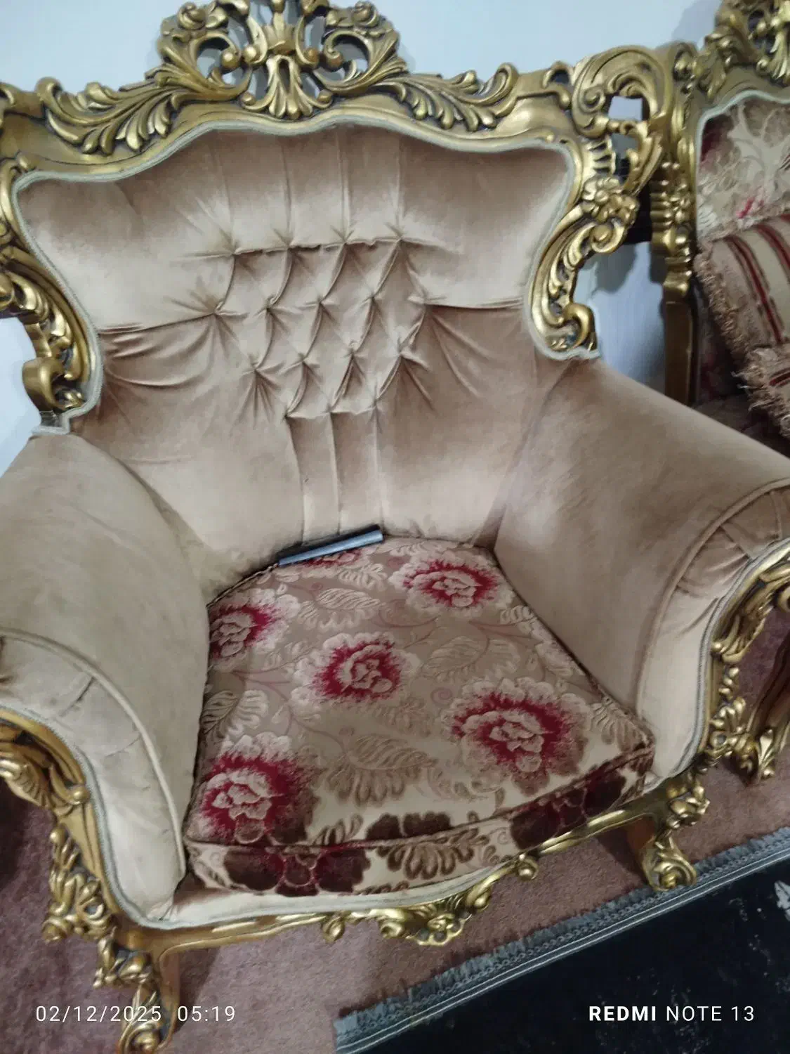 مبل 9نفره پارچه ترک چوب راش گرجستان|مبلمان خانگی و میز عسلی|تربت جام, جامی|دیوار