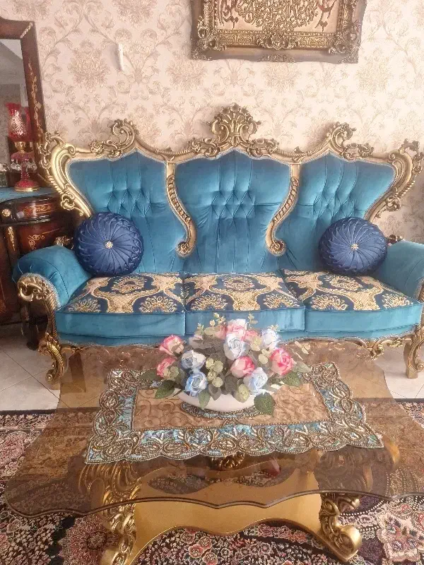 مبل استیل 9نفره|مبلمان خانگی و میز عسلی|مشکین‌دشت, |دیوار