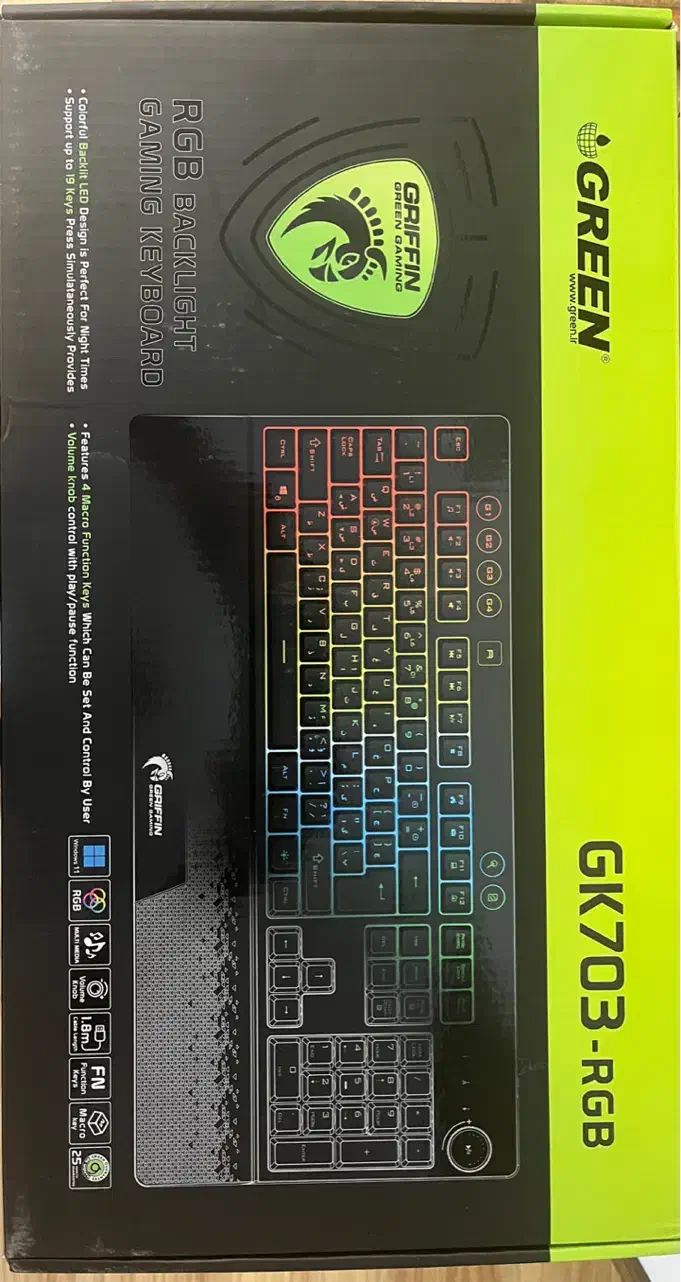 کیبورد گیمینگ گرین GK703-rgb|قطعات و لوازم جانبی رایانه|قزوین, |دیوار