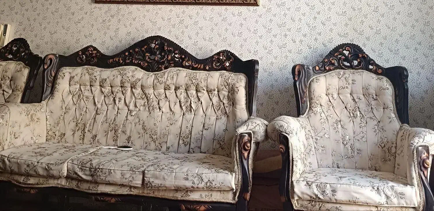 مبل سلطنتی نه نفره|مبلمان خانگی و میز عسلی|آبیک, |دیوار