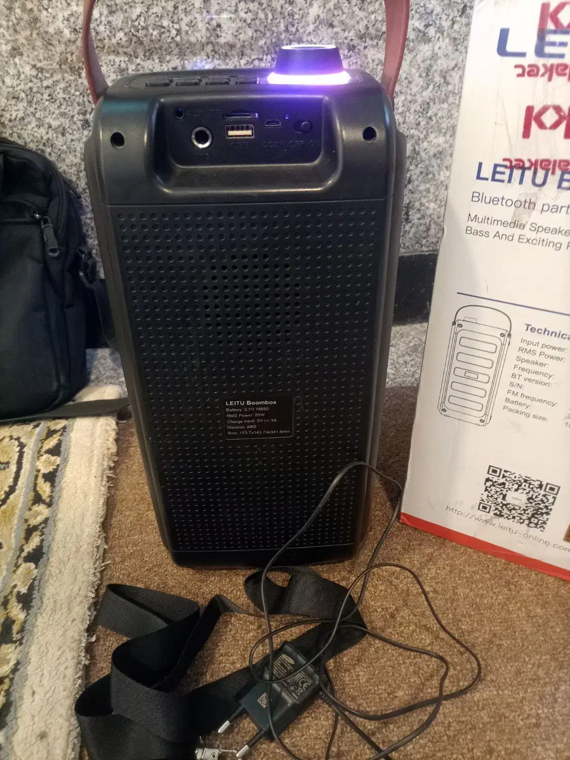 اسپیکر بلوتوثیboombox leito|پخش‌کننده همراه|تهران, جنت‌آباد جنوبی|دیوار