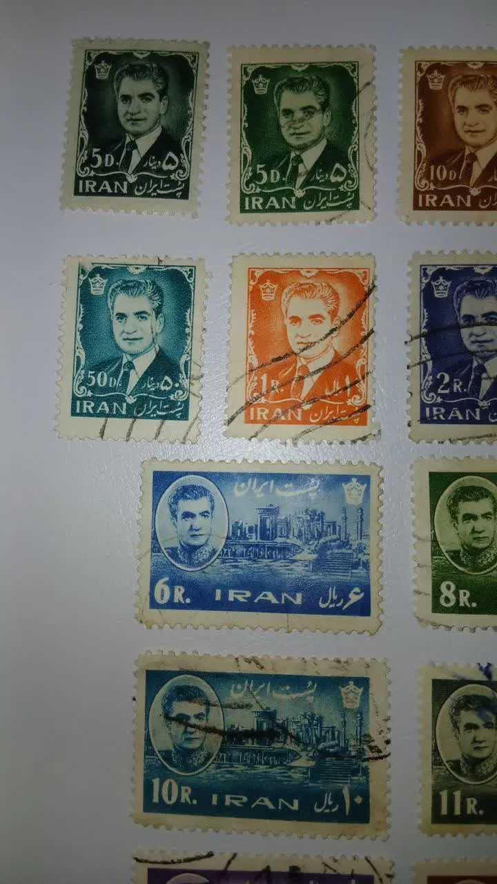 تمبر سری کامل11پستی محمدرضا پهلوی مهر خورده|کلکسیون سکه، تمبر، اسکناس|تهران, تجریش|دیوار