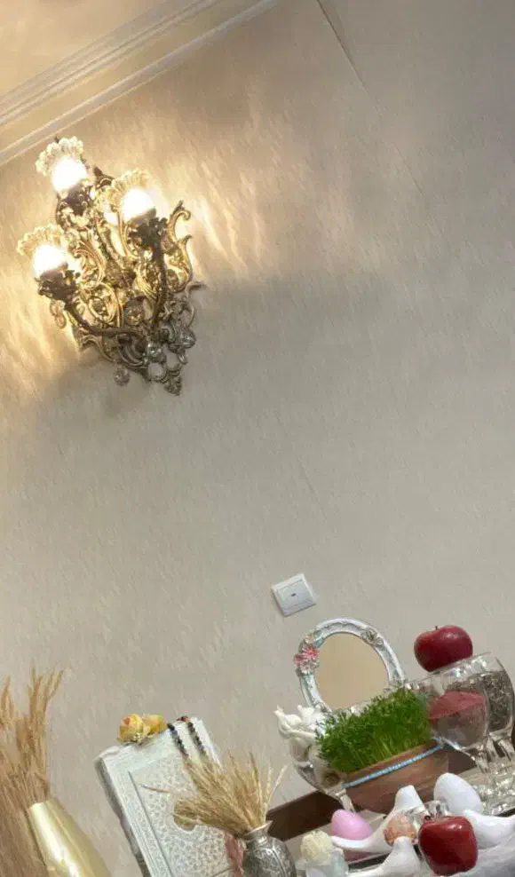 دیوارکوب برنجی سه شعله پر نور|لوستر و چراغ آویز|تهران, کرمان|دیوار