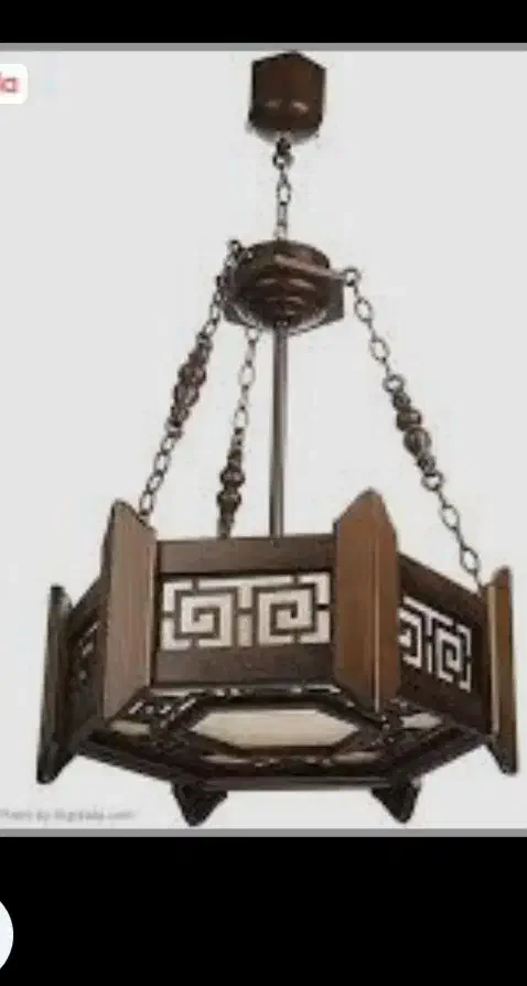 لوستر چوبی ۳ شاخه|لوستر و چراغ آویز|کرمانشاه, |دیوار