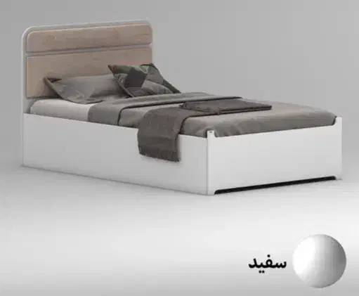 تخت خواب تک‌نفره سفید ملامینه و ام‌دی‌اف عمده|تخت و سرویس خواب|بوشهر, |دیوار
