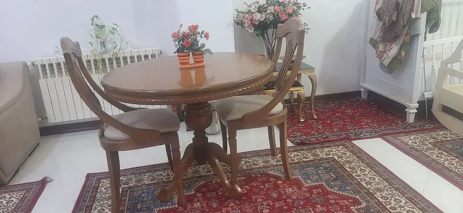 میز نهارخوری 4نفره چوب راش|میز و صندلی غذاخوری|بهارستان, |دیوار