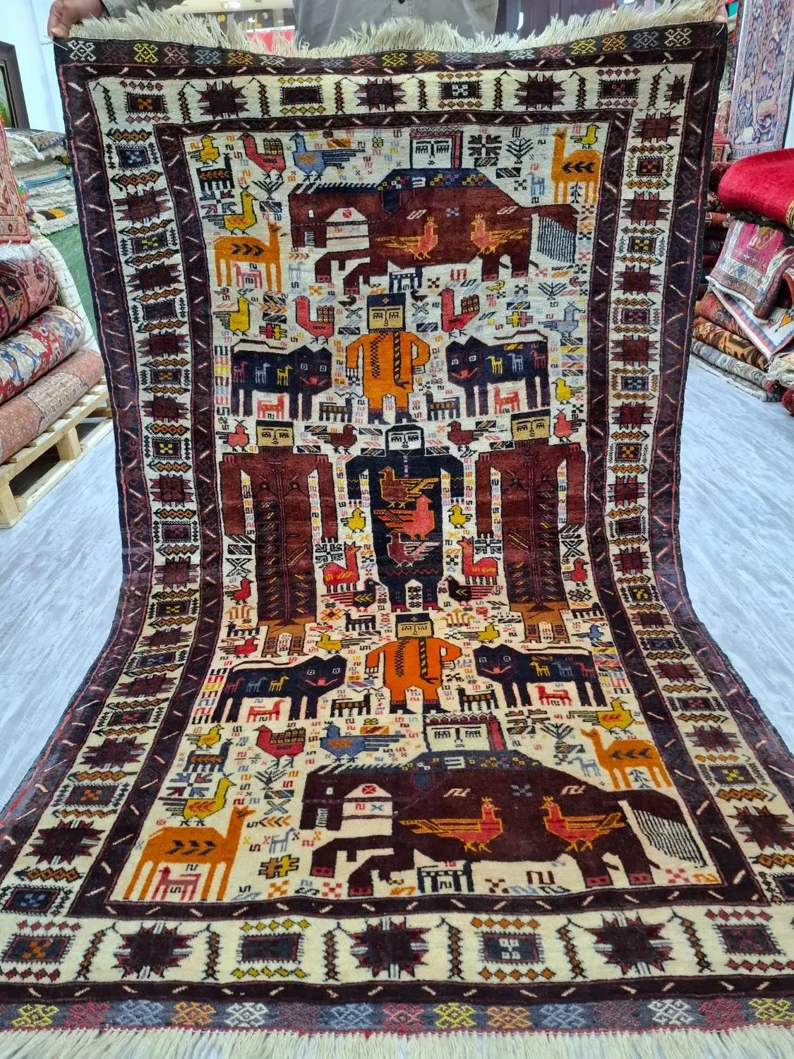 قالیچه آنتیک دستباف|فرش|تهران, حر|دیوار