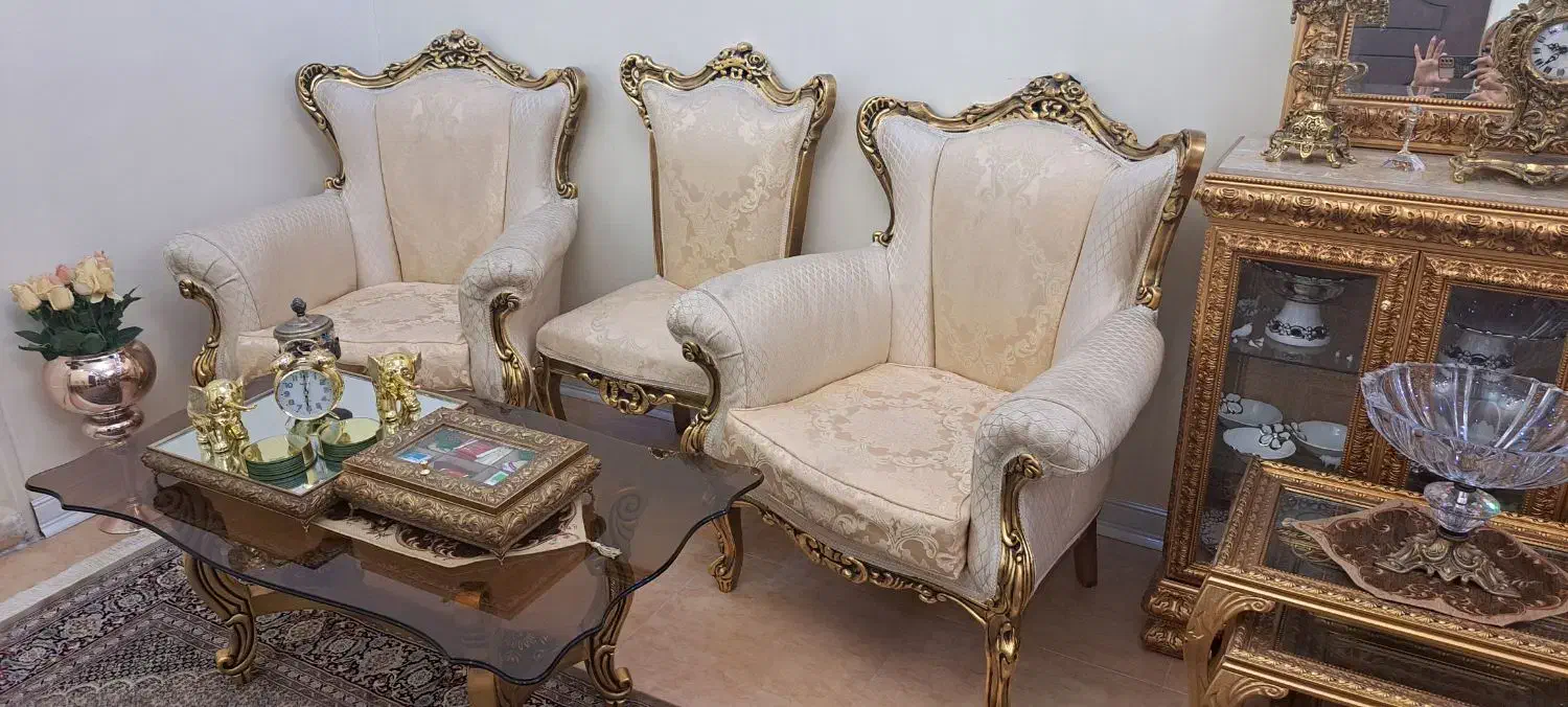 مبل و استیل 9 نفره بهمراه نهار خوری 6 نفره در حد|مبلمان خانگی و میز عسلی|تهران, دردشت|دیوار