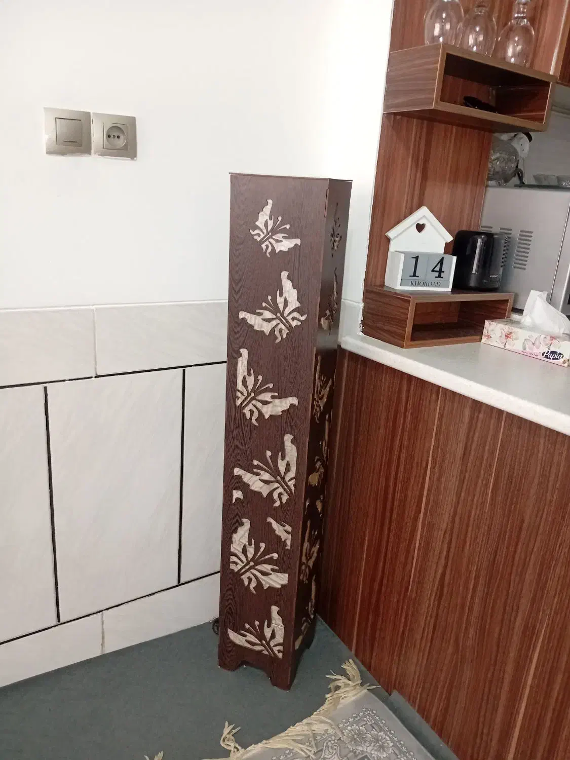 آباژور پروانه|چراغ خواب و آباژور|نجف‌آباد, پادگان|دیوار