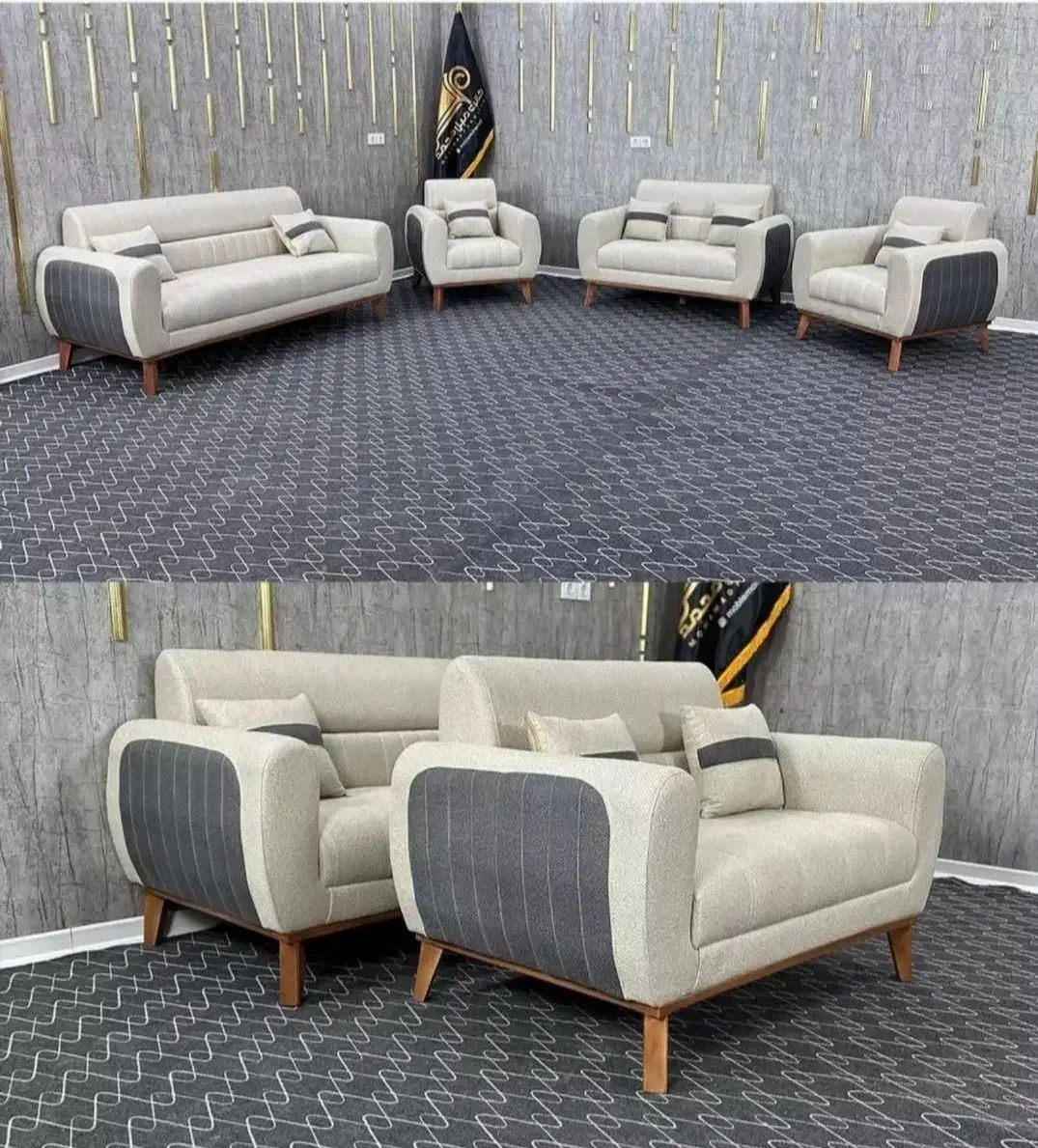 مبل دیانا مبلمان آیسل با تنوع پارچه و چوب|مبلمان خانگی و میز عسلی|رشت, منظریه|دیوار