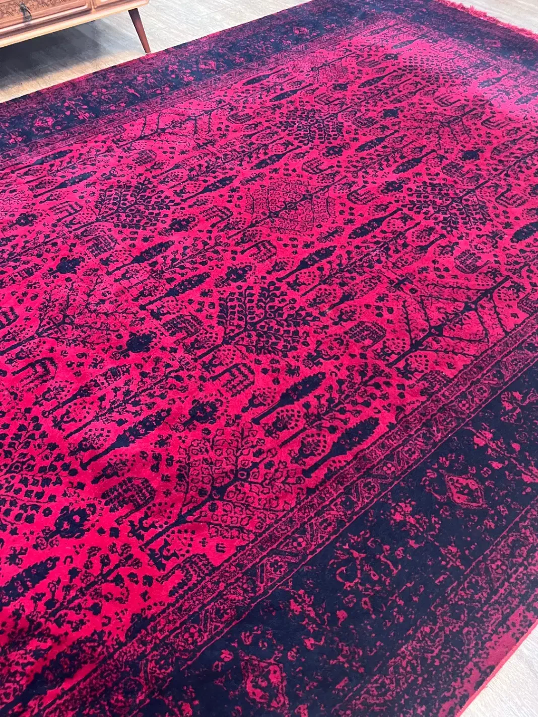 فرش ۹ متری ۷۰۰ شانه مرینوس اردکان - قرمز - تمیز|فرش|لنگرود, |دیوار