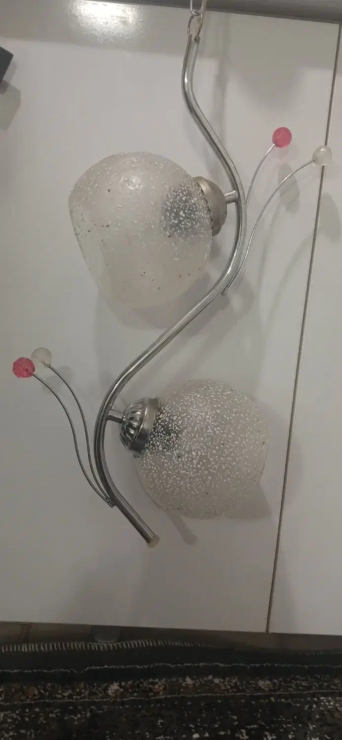 لوستر دو شعله ی فانتزی ... ۲ عدد|لوستر و چراغ آویز|میانه, |دیوار