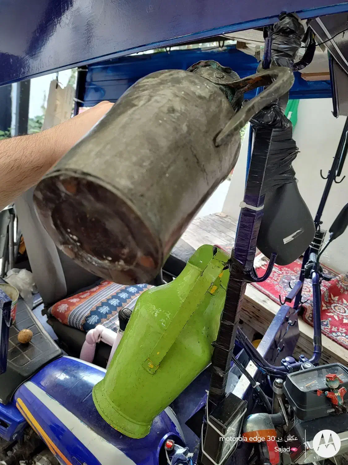 آفتابه مسی|کلکسیون اشیاء عتیقه|بندر انزلی, سپه|دیوار