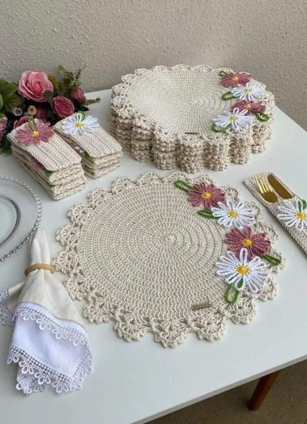 زیربشقابی/مکرومه|صنایع دستی و سایر لوازم تزئینی|مشهد, سناباد|دیوار