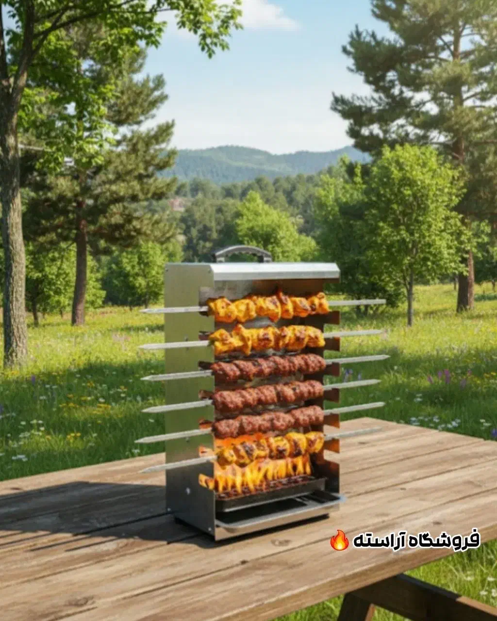 کباب پز تابشی ایستاده بدون دود باربیکیو گازی منقل|اجاق گاز و لوازم برقی پخت‌وپز|تهران, بازار|دیوار