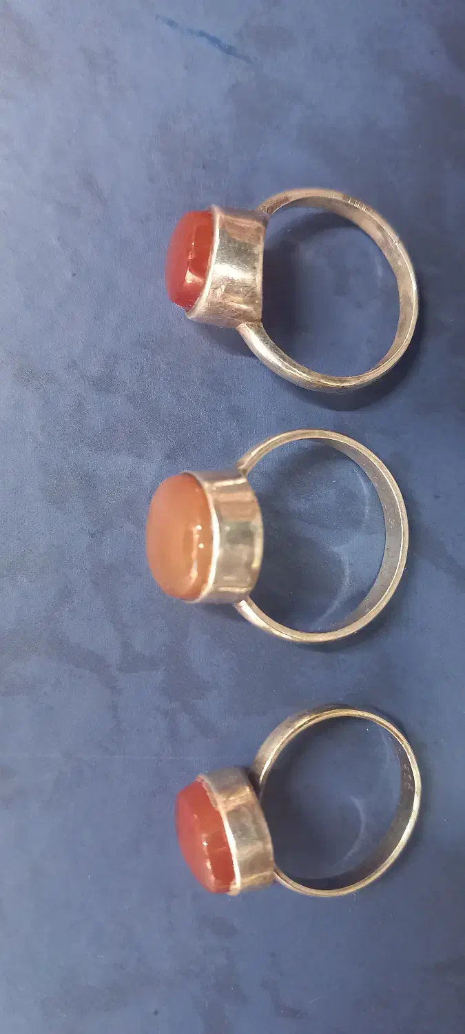 ۳عدد انگشتر عقیق قدیمی|جواهرات|ورامین, ورامین|دیوار