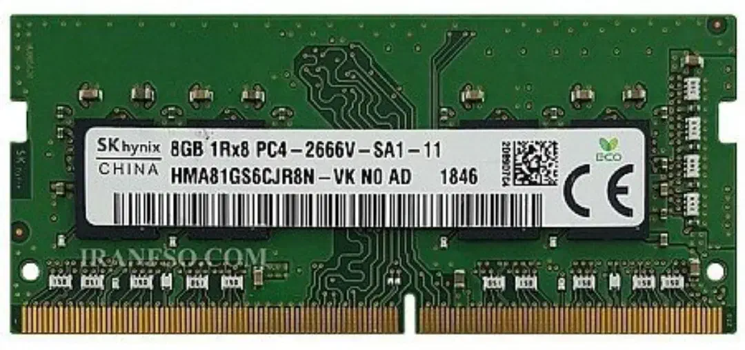 فروش دو عدد رم لپ تاپ 8 گیگ ddr4 2666|قطعات و لوازم جانبی رایانه|منوجان, |دیوار