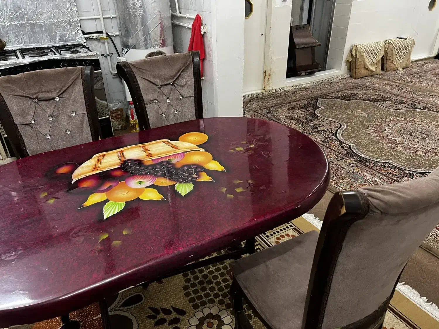 میز ناهارخوری با 4عدد صندلی|میز و صندلی غذاخوری|اردکان, |دیوار