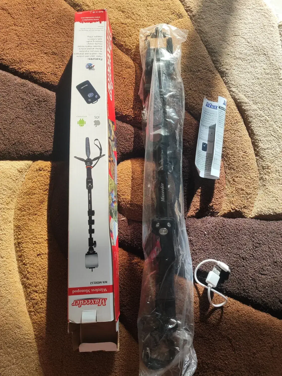 مونوپاد Maxeeder نو آکبند + ریموت بلوتوث|دوربین عکاسی و فیلمبرداری|صدرا-فارس, فاز ۱|دیوار