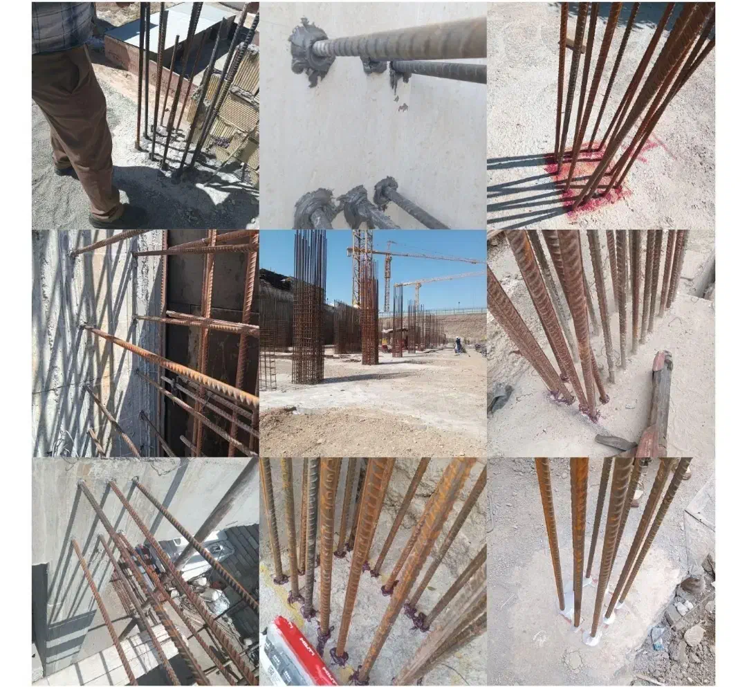 کاشت میلگرد کاشت بولت در بتن با چسب|خدمات پیشه و مهارت|همدان, |دیوار