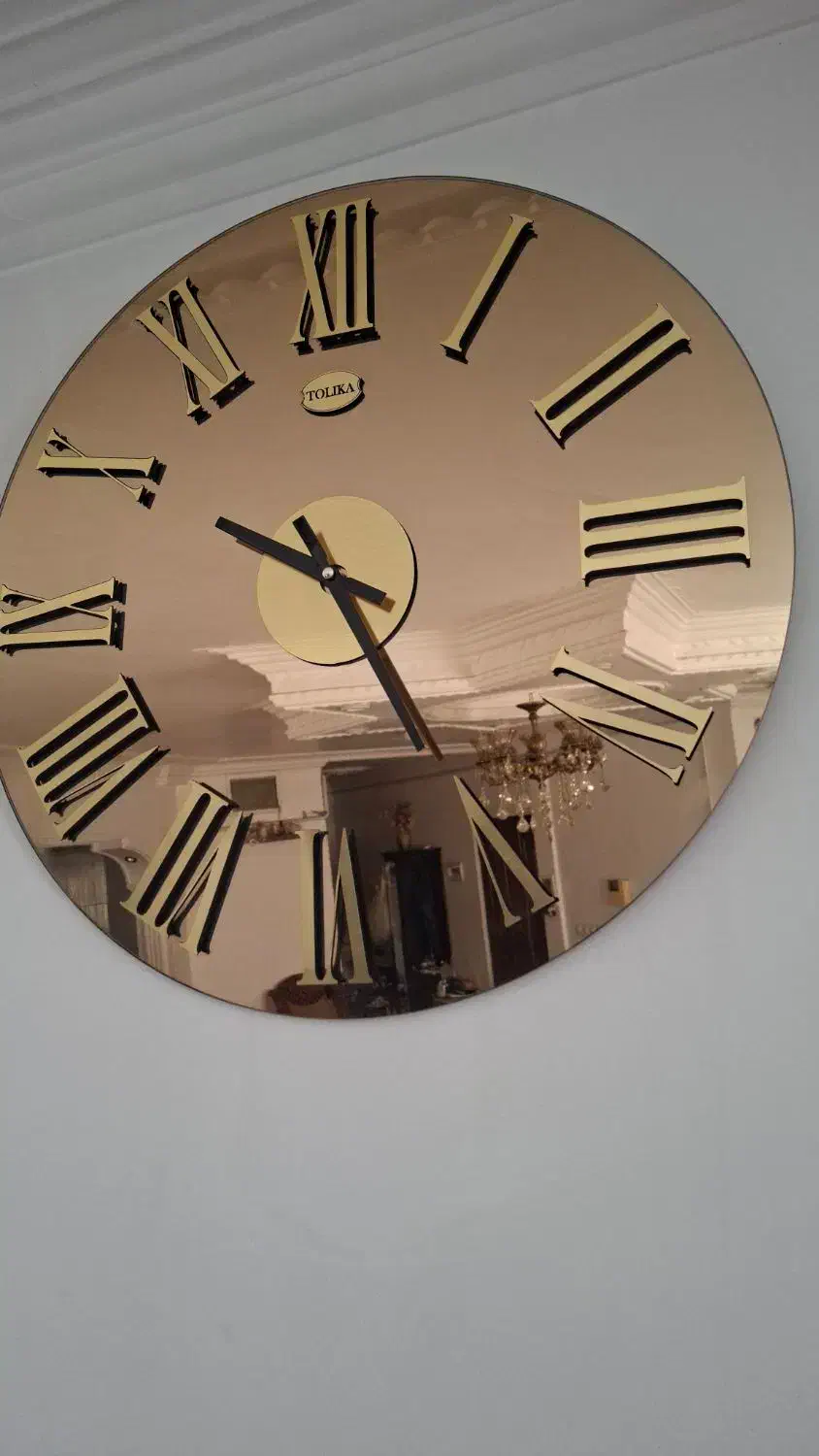 ساعت آینه ای .|ساعت دیواری و تزئینی|رفسنجان, |دیوار