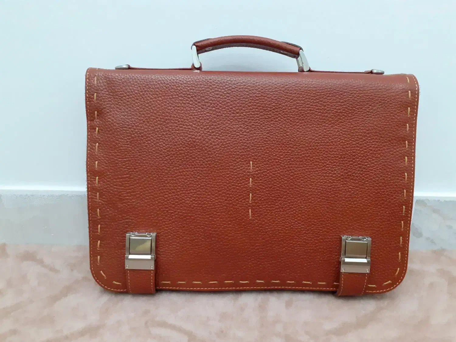 کیف اداری چرم|کیف، کفش، کمربند|قم, باسکول|دیوار