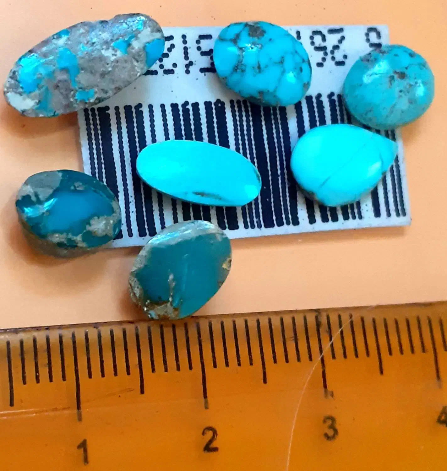 ۷عدد نگین فیروزه شجر اصل نیشابور|جواهرات|خمین, |دیوار