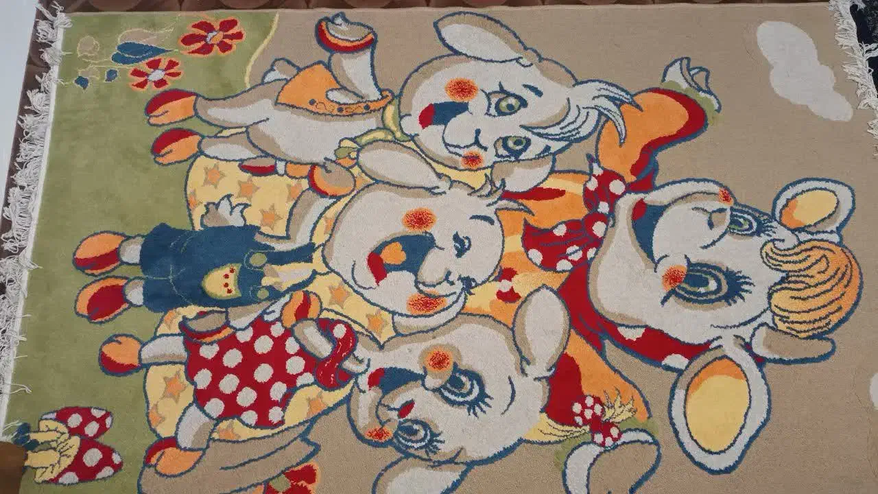 فرش کودک طرح شنگول و منگول|فرش|اصفهان, دوطفلان|دیوار