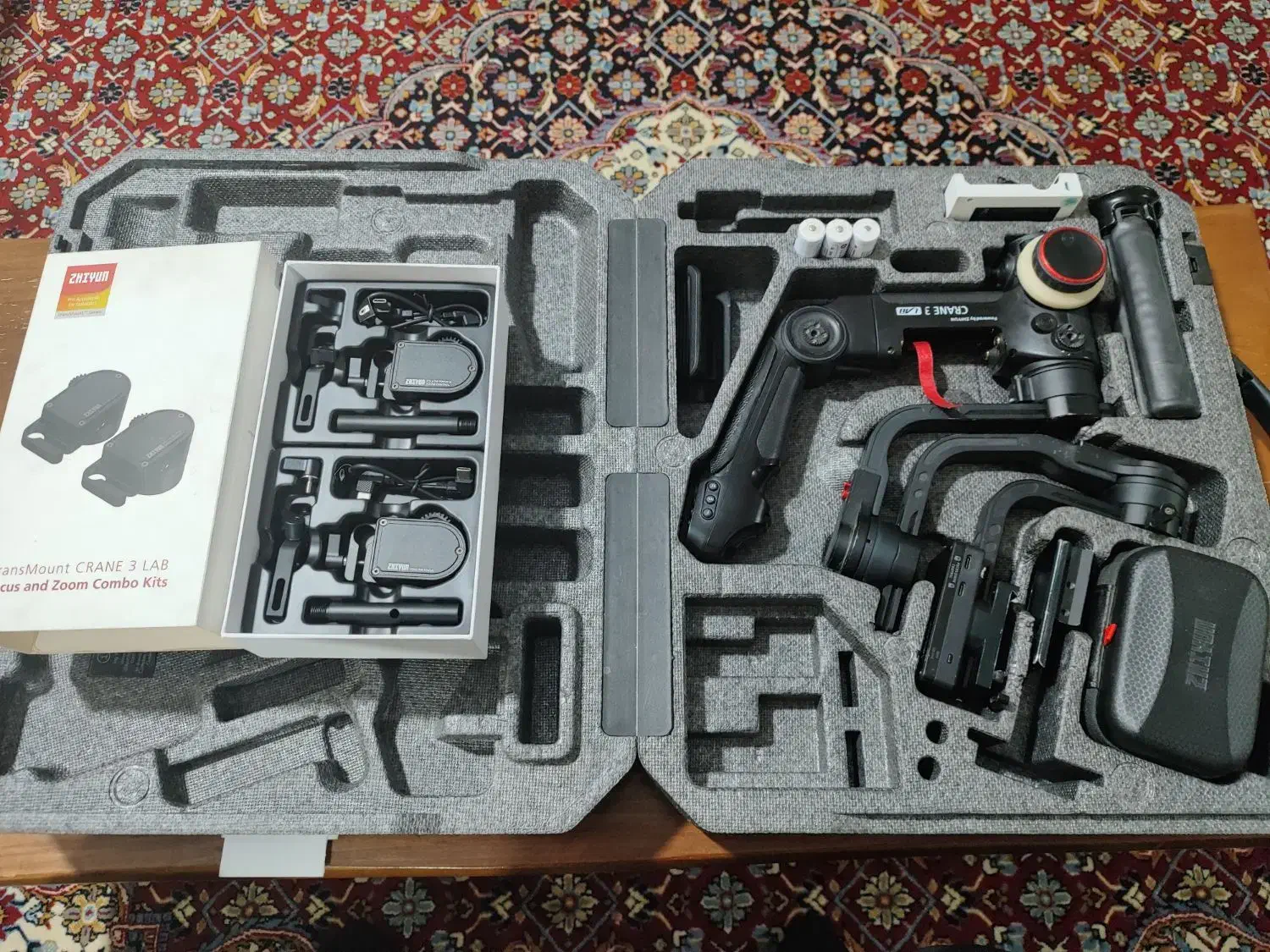 گیمبال zhiyun crane 3 به همراه موتور زوم فوکوس|دوربین عکاسی و فیلمبرداری|کرمان, |دیوار