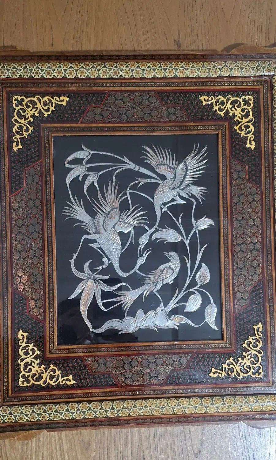 تابلوی نفیس معرق قاب خاتم|تابلو، نقاشی، عکس|تهران, زرگنده|دیوار