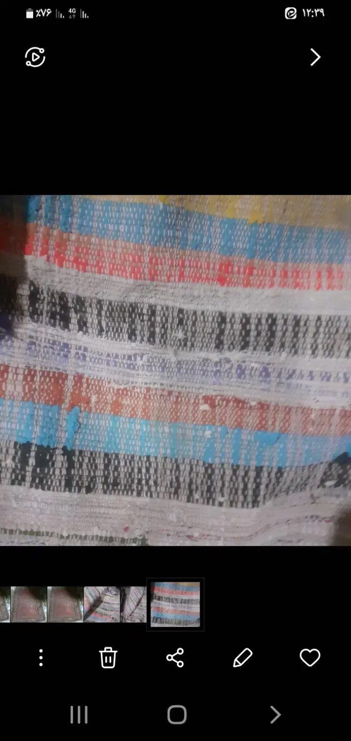 یک عدد گلیم فرش۹متری قدیمی دسباف سربندی|گلیم، جاجیم، گبه|بروجرد, |دیوار