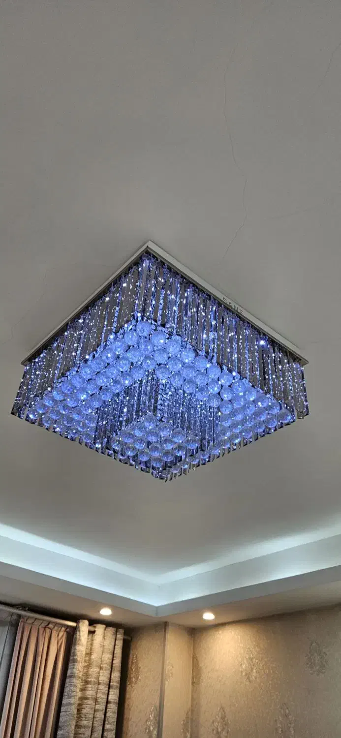 لوستر مدرن کریستال وارداتی چند حالته|لوستر و چراغ آویز|تهران, شهرک الهیه غرب|دیوار