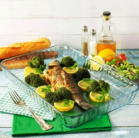 تابه پیرکس مستطیل دالبری بورجام ترک|ظروف پخت‌وپز|بندر انزلی, کارآموزی|دیوار