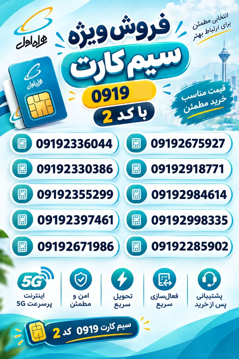 09192336044|سیم‌کارت|زنجان, |دیوار