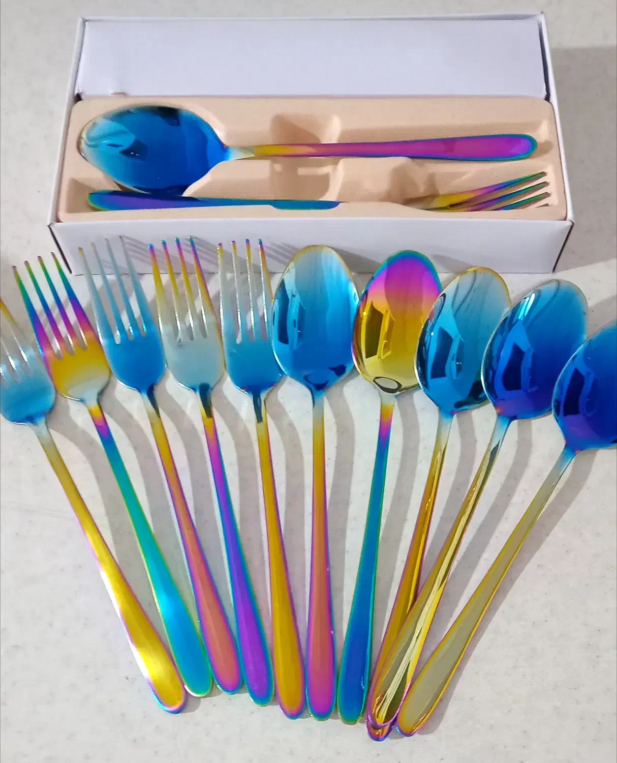 قاشق و چنگال هفت رنگ|ظروف سرو و پذیرایی|تهران, مرزداران|دیوار