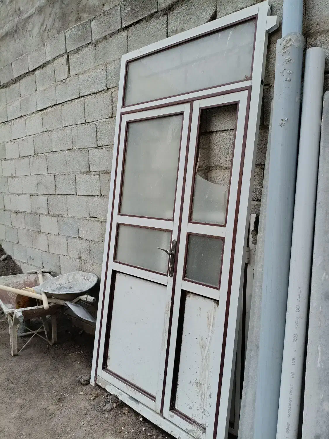 درب آلومینیوم دولنگه|مصالح و تجهیزات ساختمان|ایلخچی, |دیوار